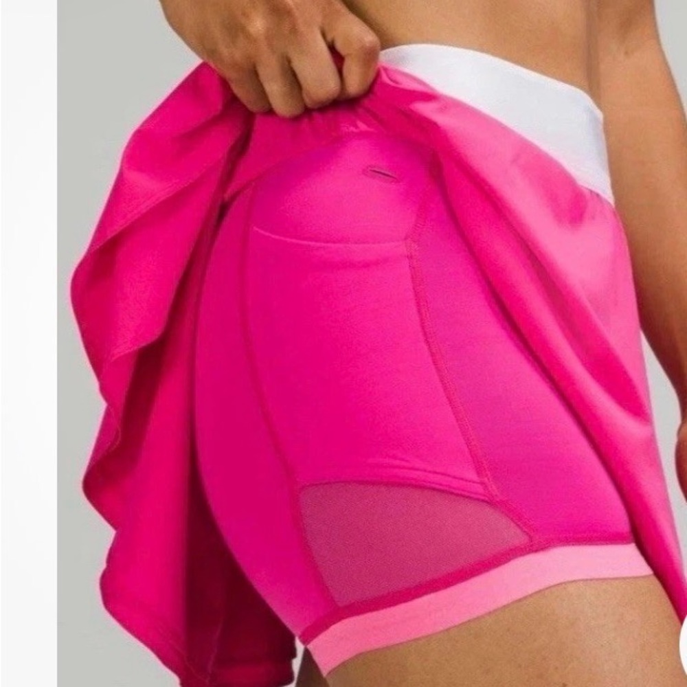 Lululemon Pace Rival Skirt Il Boom Juice Pink Athletic Mini Skirt Shorts Size 8 - Picture 2 of 10